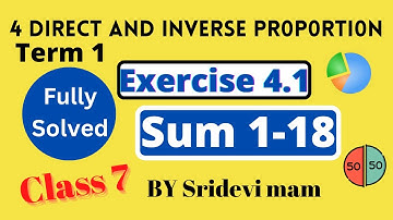 7th maths Term 1 Chapter 4 direct and inverse proportion exercise 4.1 fully solved sum tn samacheer