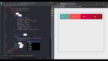 The align-self property with CSS Flexbox