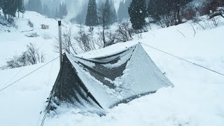 Camping, Cooking, and Surviving a Massive Blizzard in a Winter Hot Tent
