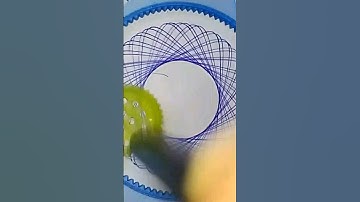 how many rotation were drawn??#asmr #spirograph#drawing #satifying #viralvideo 💙💚🧡