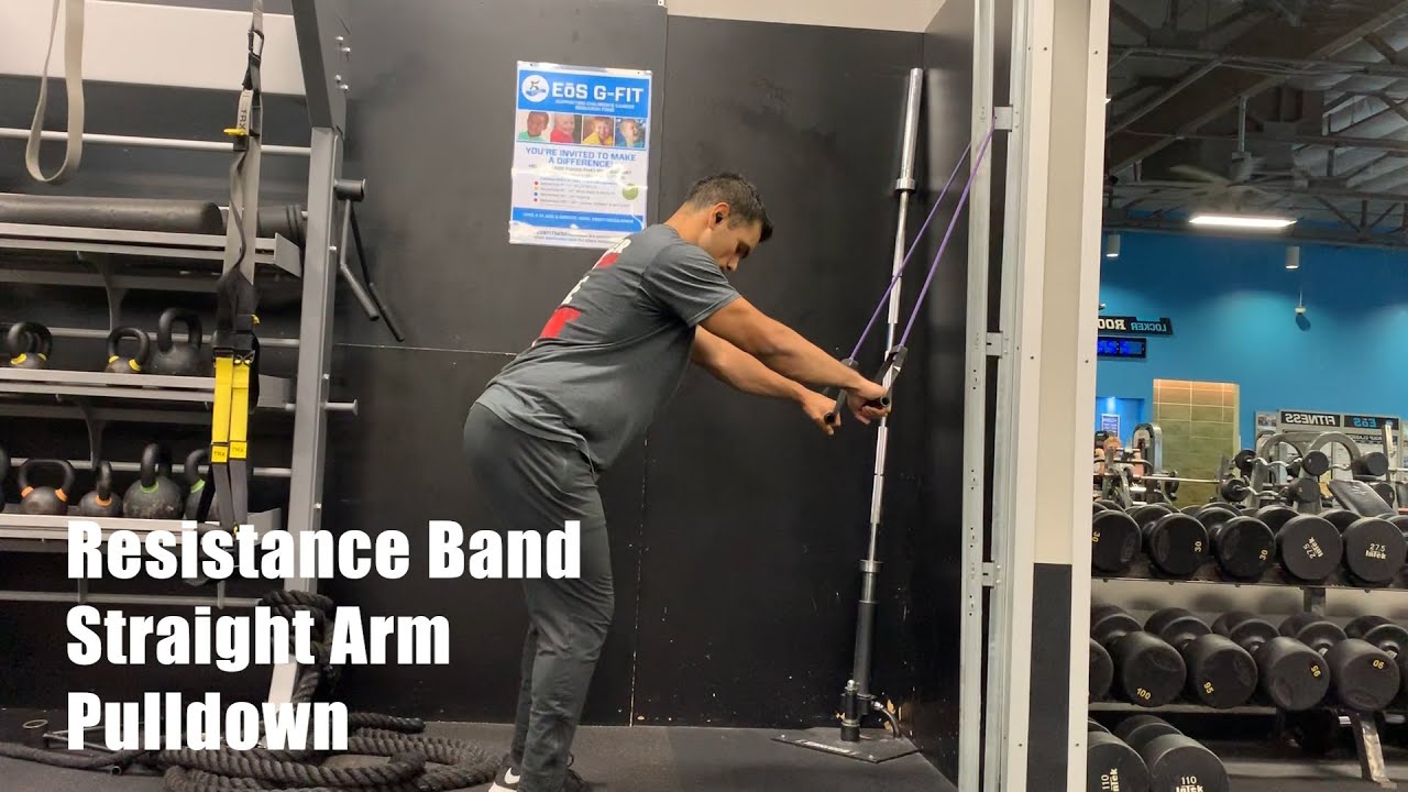 Resistance Band Straight Arm Pulldown YouTube