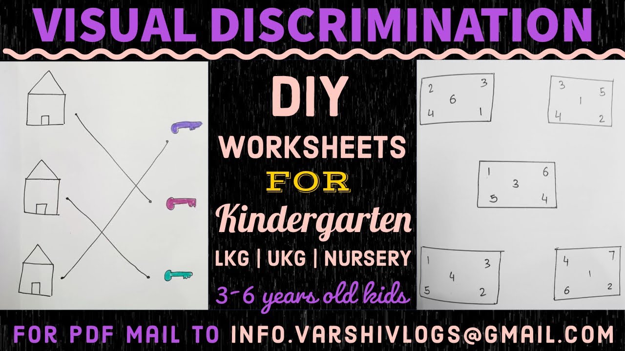 diy worksheets for kindergarten lkg ukg visual discrimination worksheets shorts 1minworksheet youtube