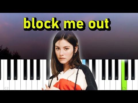 Gracie Abrams - Block me out  (Piano tutorial)