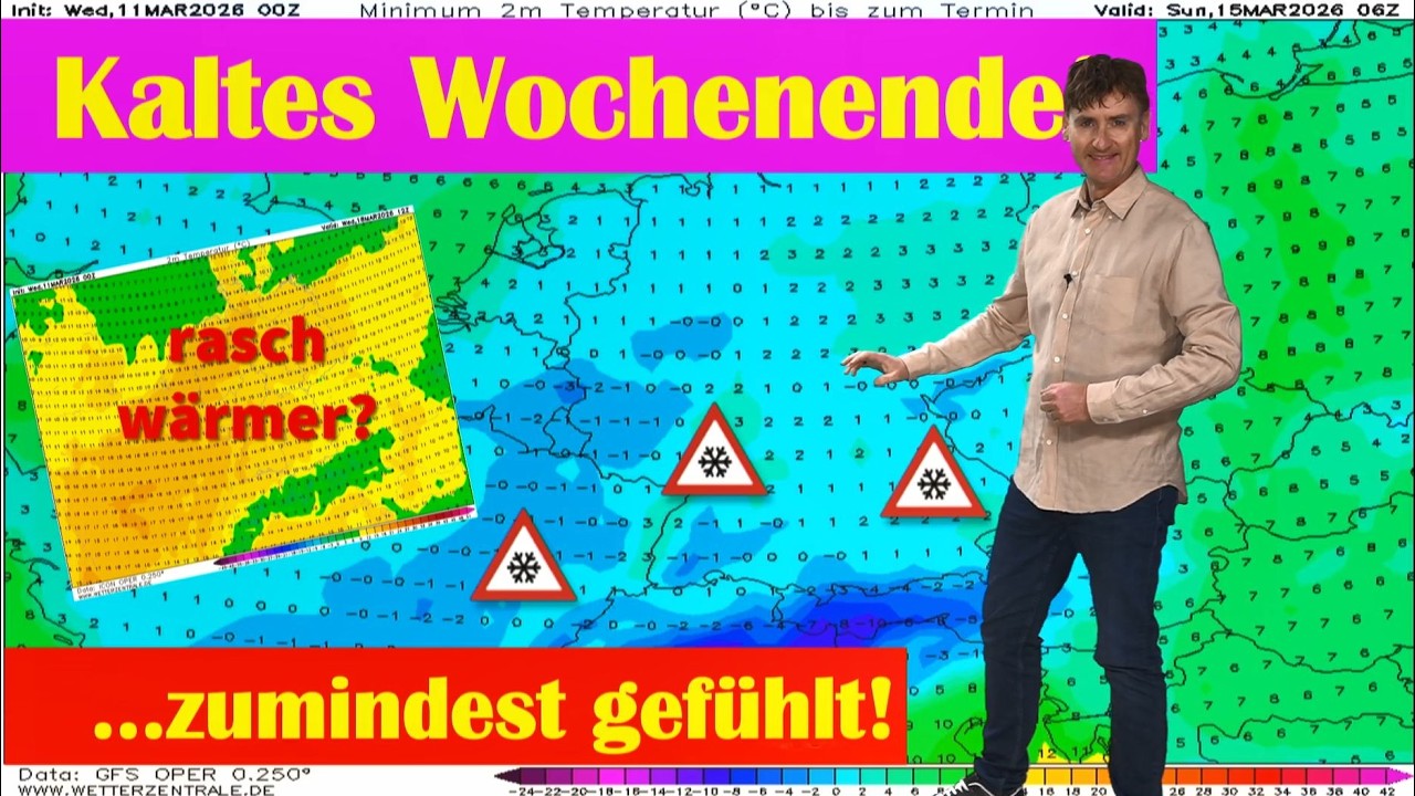 Wettersturz bringt am Wochenende Schnee! Rasche Erwärmung nächste Woche möglich! Typisch März eben!
