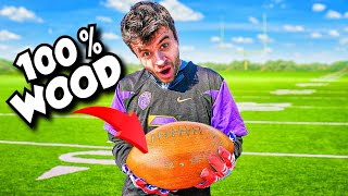 Tackle Football but we use a WOODEN FOOTBALL! (With YoBoy Pizza)