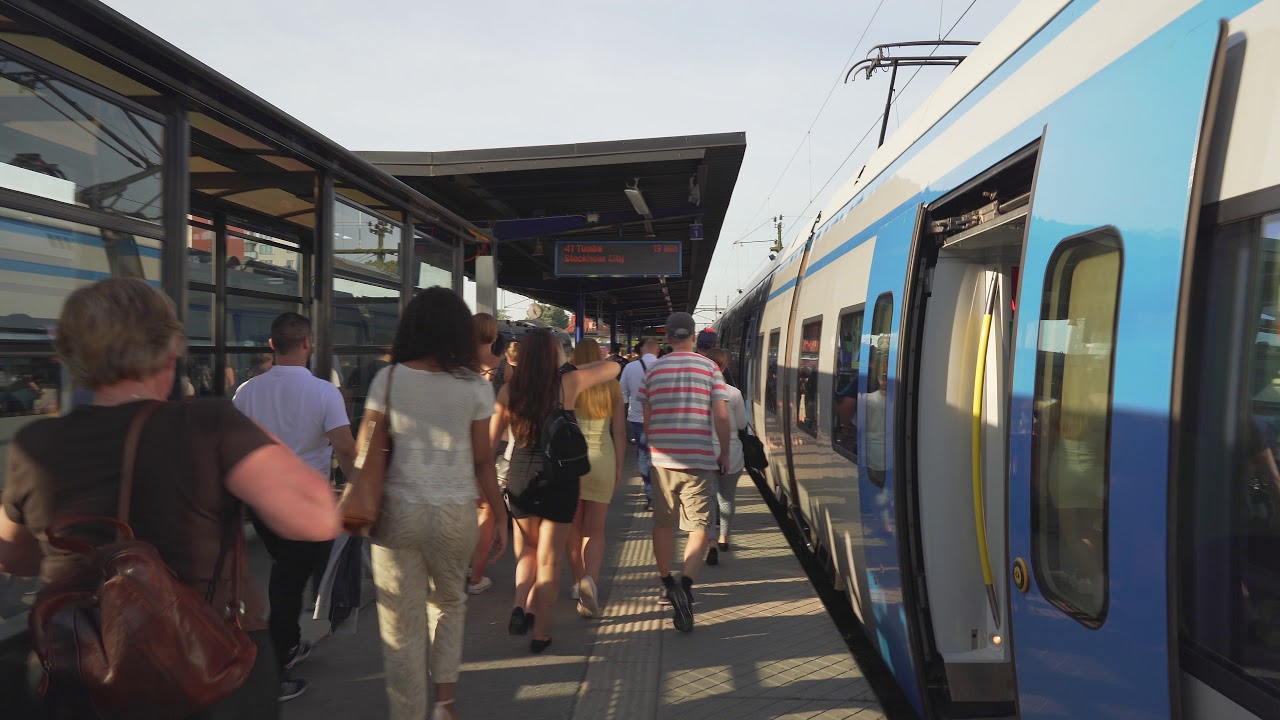 Sweden, Stockholm, train ride from Roserberg to Märsta