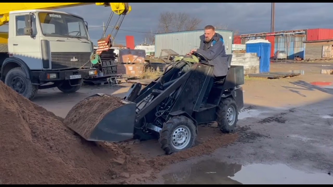 Тест грузоподъёмности мини погрузчика ( на максималках)