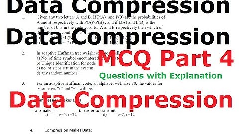Data Compression MCQ Questions Part 4