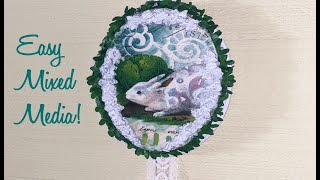 DiY Decoupage Plaque Easter Spring (# 2 in series)