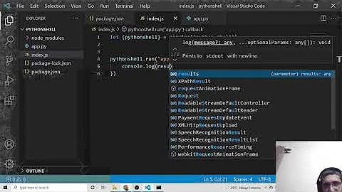 Node.js Tutorial to Execute Python Scripts Using python-shell Library in Javascript For Beginners