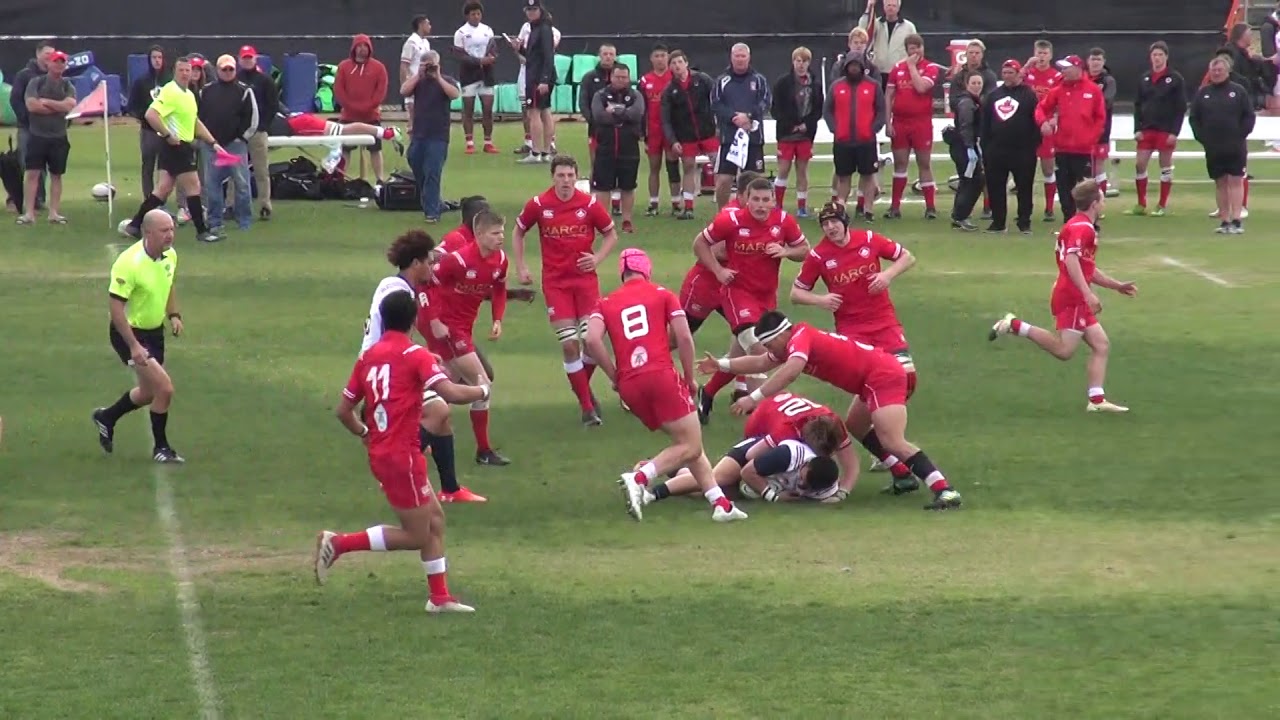 Rugby Canada U18 Red vs. USA Blue 20181231 (First Half) YouTube