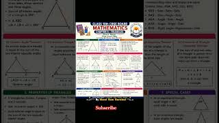 Class 10th maths chapter 6 Short notes #maths #shorts #tricks