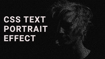 Pure CSS Text Portrait Effects | Basic HTML and CSS Tutorial for Beginners