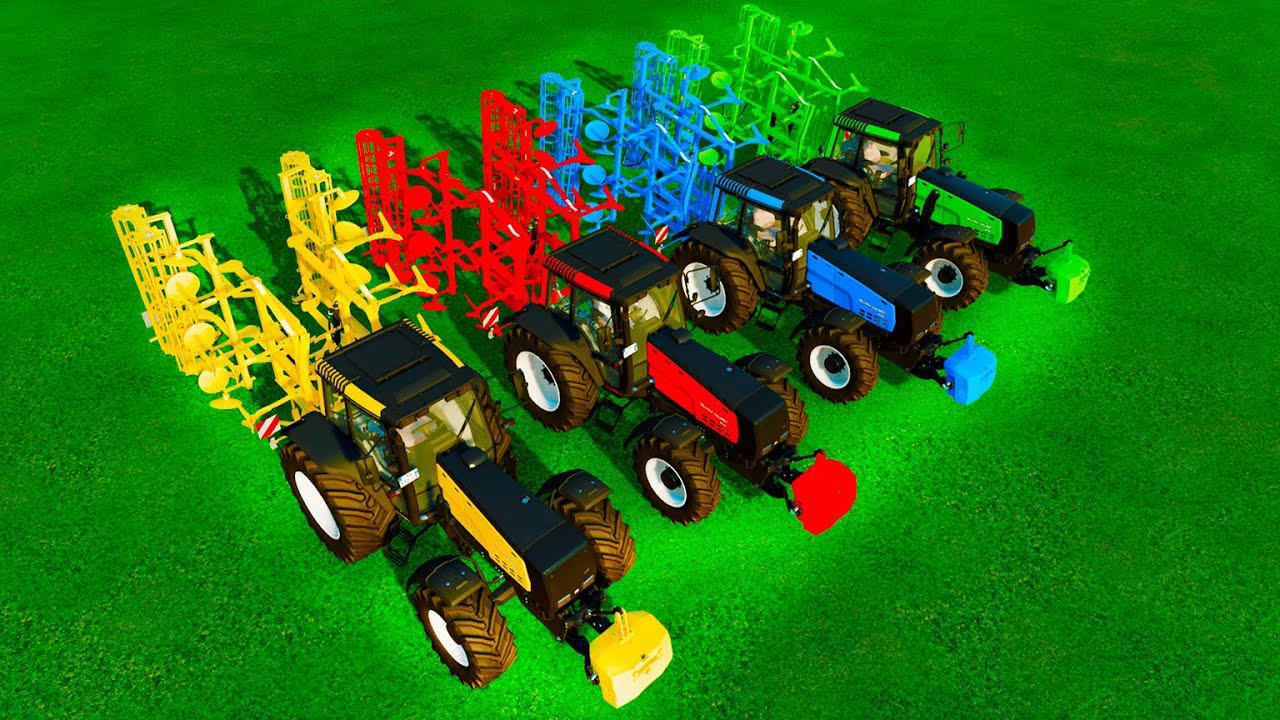 TRACTORS OF COLORS ! TRACTORS FROM GARAGE OF COLORS TO CULTIVATING