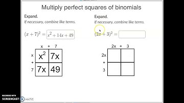 Multiply perfect squares of binomials