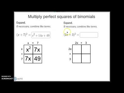 Multiply perfect squares of binomials