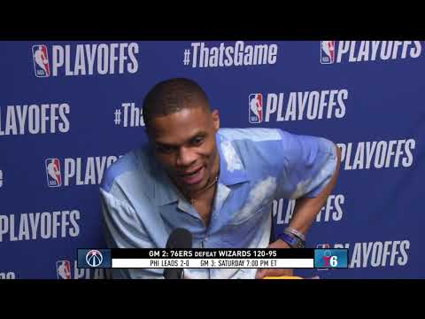 Russ Voices Thoughts On Fan Throwing Popcorn At Him During Wizards-76ers Game