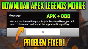 Apex Legends Mobile Download Problem Fix |Apex Legends Mobile Apk + Obb Download Link | 100% Working