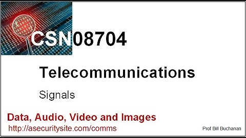 Telecommunications - Signals