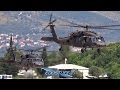 Six US Army Sikorsky UH-60L Black Hawks Takeoff from Split Airport LDSP/SPU