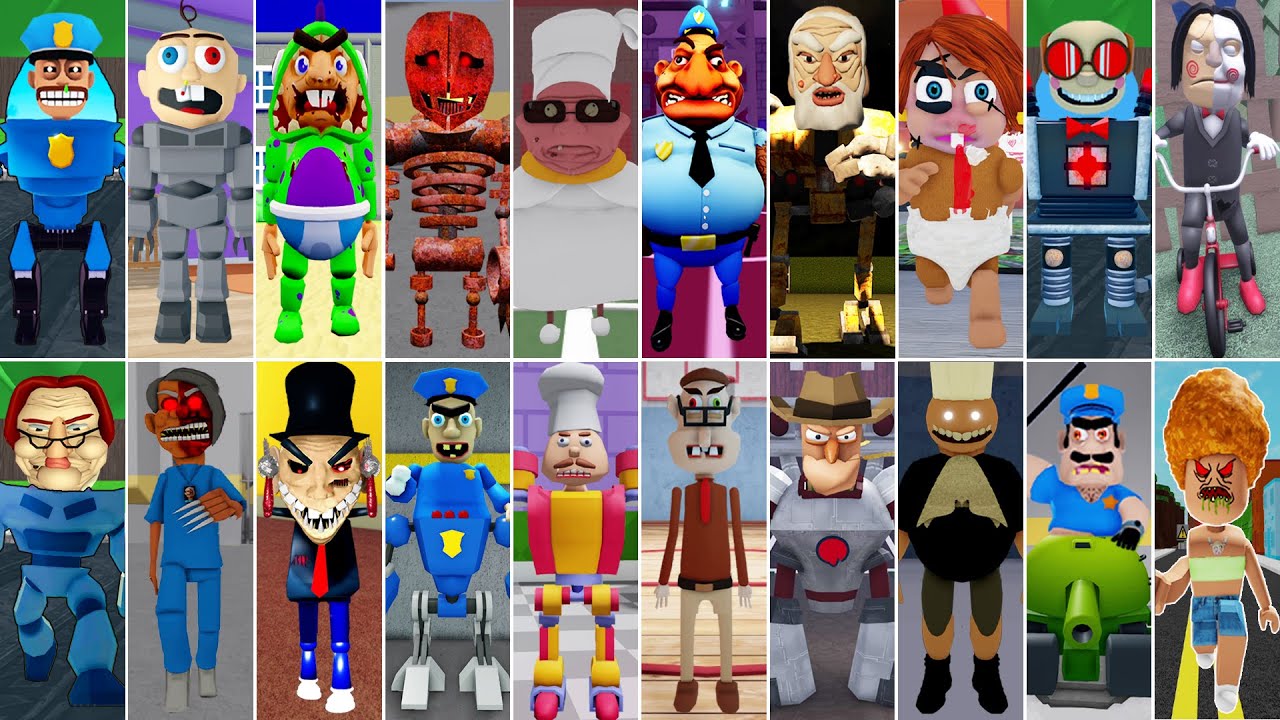Defeat Bosses in All Scary Obby EPIC PRISON BREAKOUT,SIR SCARY'S MANSION,BETTY NURSERY,TOBY HOSPITAL