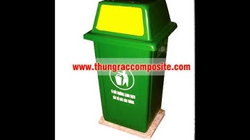 Bán thùng rác nhựa, thùng rác composite cố định & có bánh xe-0988.050.688