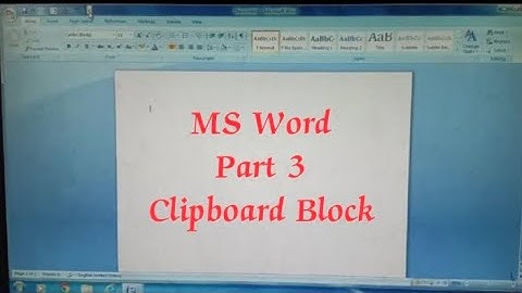 MS Word- Part 3- Menu Bar-Clipboard Block |LD Typist #masteringedutech #computerassistant #psc