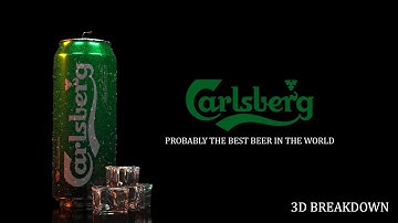 Carlsberg Beer | 3D Breakdown | 3D Product Advertisement Animation 2021