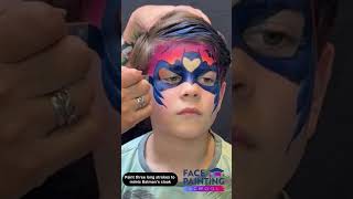 Batman face paint tutorial #facepainting #shorts #facepaintingtutorial