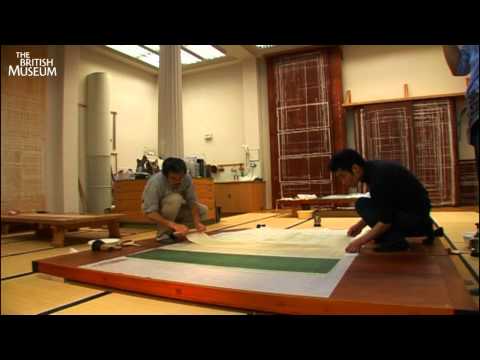 Conserving the Gan Ku Tiger scroll painting at the British Museum