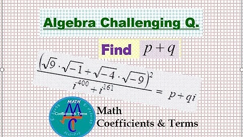 Write Complex Number in Standard Form (Algebra Challenging Q