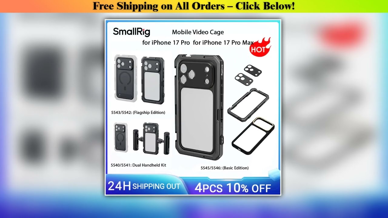 SmallRig 17 Pro/ Pro Max Mobile Video Cage for iPhone 17 Pro / Pro Max Basic Edition Phone Cage