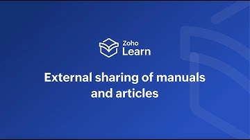 External sharing of manuals and articles