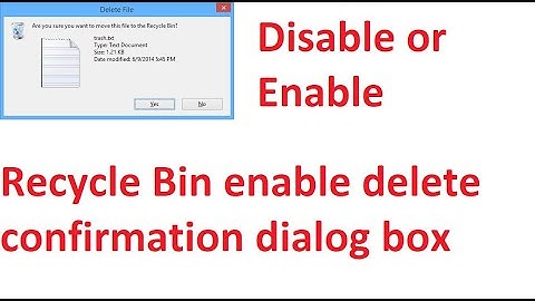 Recyclebin conformation option Enable || recycle bin display delete confirmation dialog