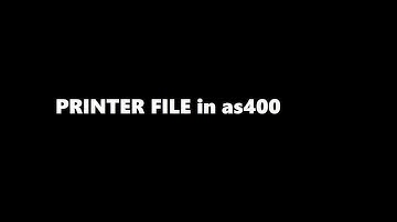 Externally Described Printer file (PRTF) in AS400