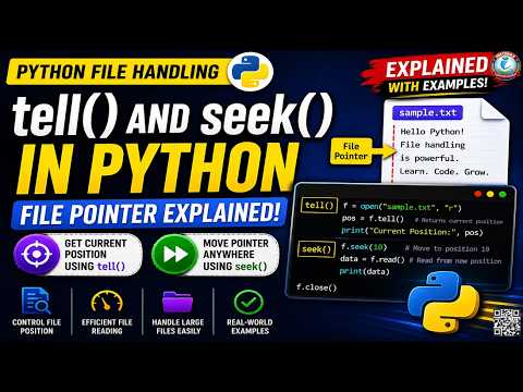 tell() and seek() in Python File Handling | File Pointer Explained