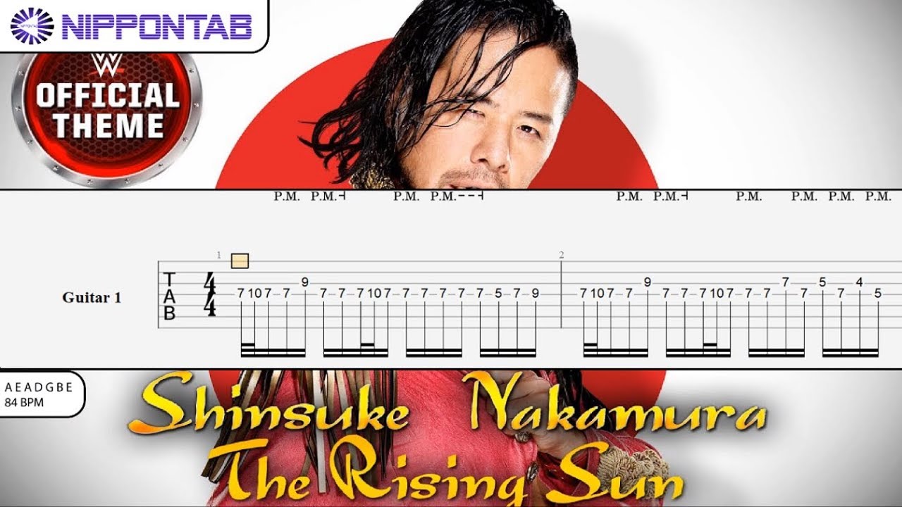 Guitar Tab Shinsuke Nakamura The Rising Sun Entrance Theme ギター Tab譜 Youtube