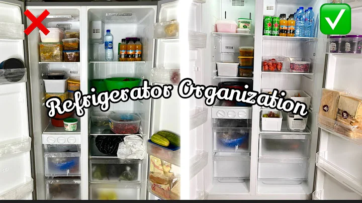 Simple fridge organization | cleaning and refrigerator restock. Organizing on a budget