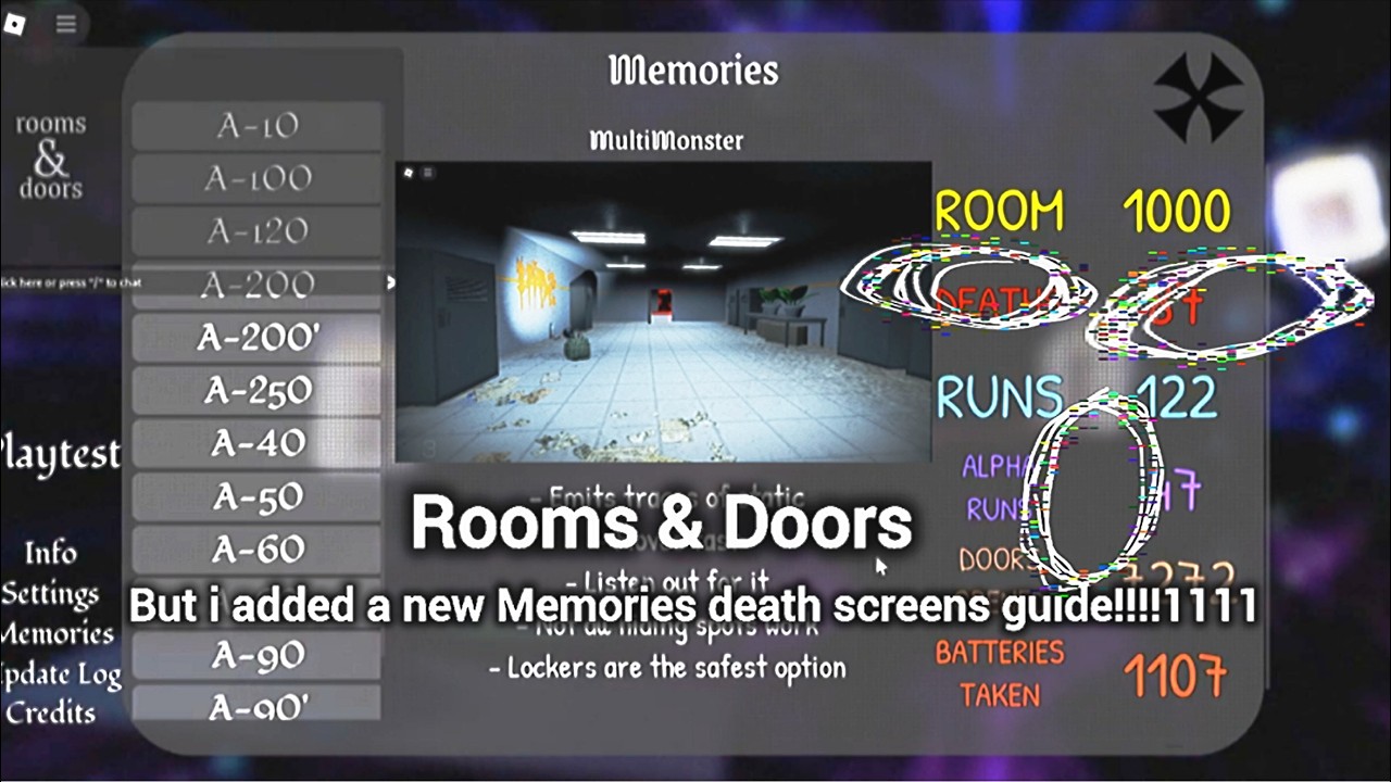 Rooms & Doors but i change the Memories death screens guide (Scanner version)