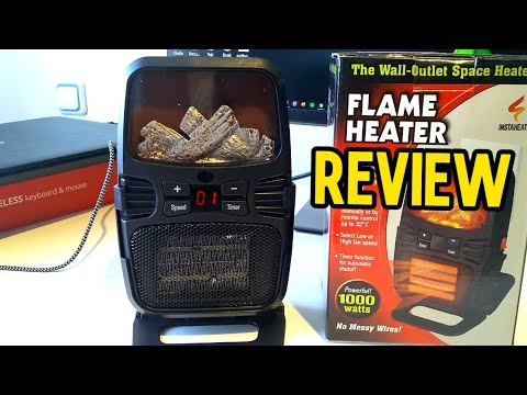 Flame Heater 1000W PORTABLE HEATER REVIEW! - RITEC - YouTube