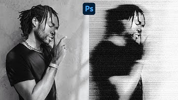 Easy PRINTED SCAN LINES Effect  | Photoshop Tutorial