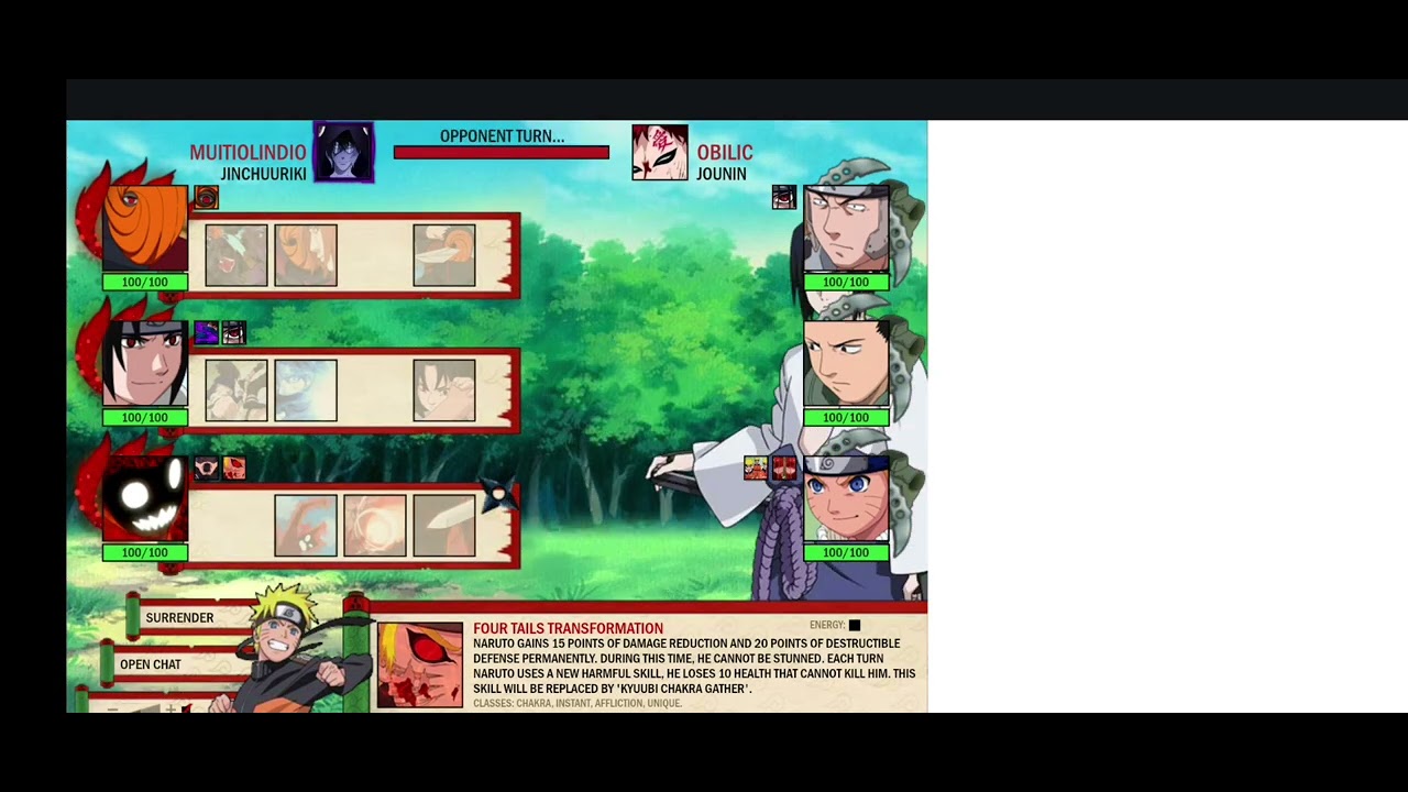 ⚔️ Akatsuki Suppression – Tobi (S), Uchiha Sasuke, Four Tail Kyuubi Naruto (S)