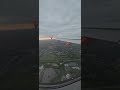 Gatwick Airport Easyjet onboard take off into the sunset