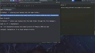 Thunderbird how to backup and restore if your profile if to big - some tips for your file manager.