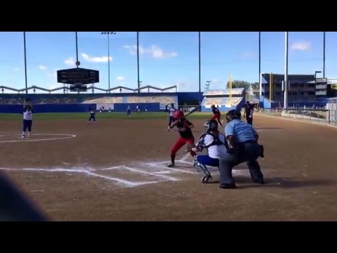 Corissa Sweet firecrackers 03 softball base hit to right