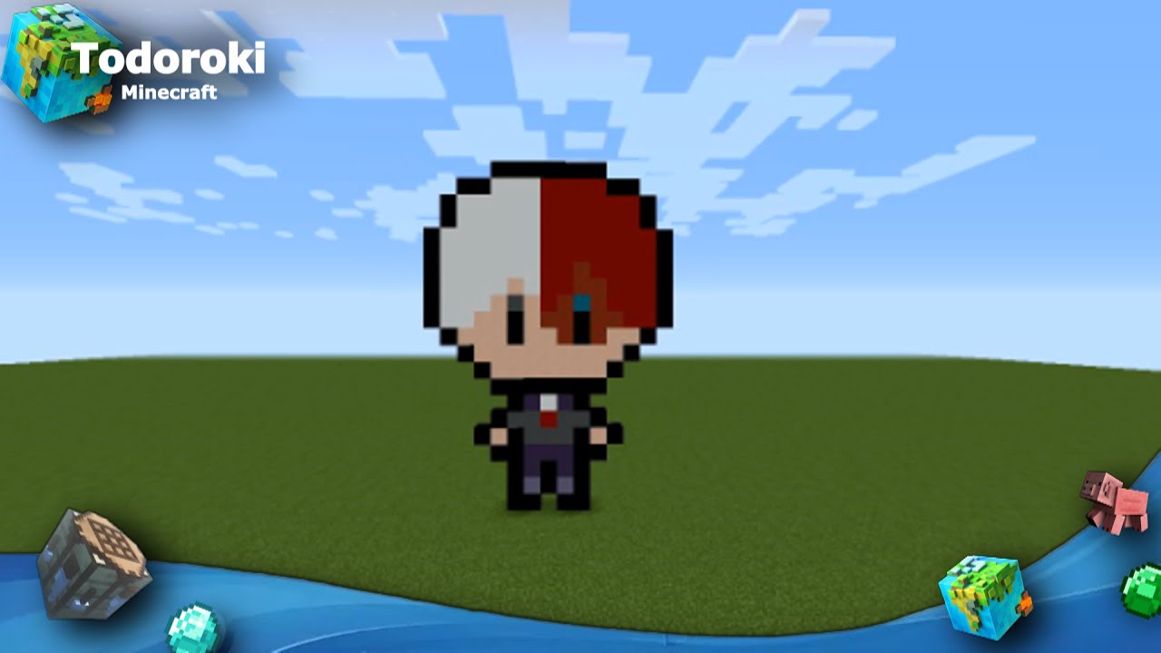 Como fazer a Pixel art do Todoroki no Minecraft YouTube