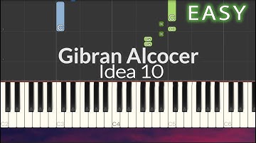 Gibran Alcocer - Idea 10 EASY Piano Tutorial