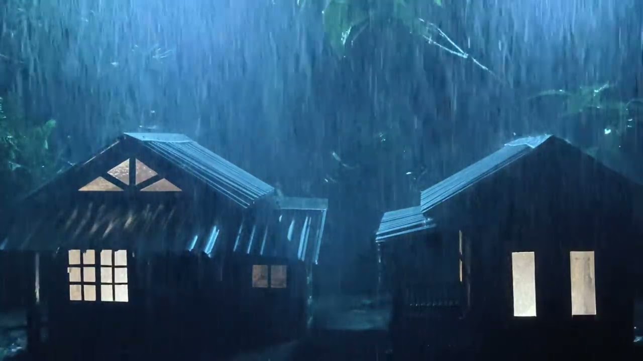 Fall Asleep Instantly in 3 Minutes with Heavy Rain | Rain Sounds & Distant Thunder for Deep Sleep