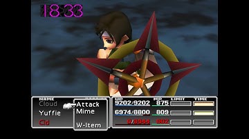 Final Fantasy VII - Yuffie vs Emerald Weapon (No summons)