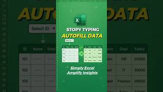 Auto Fill Data from ID's in Excel ⚡ No Manual Work | Excel Trick #Excel #Shorts